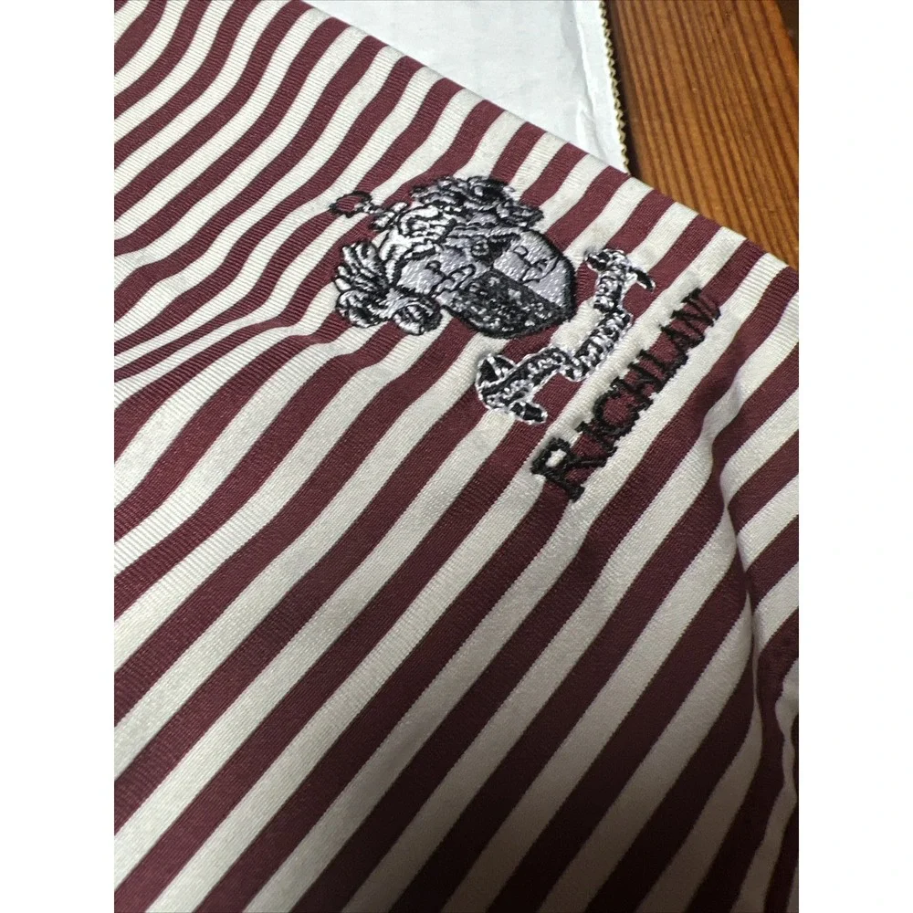 Footjoy Golf Polo Shirt Men's Large Richland  Embroidered Sleeve Striped - Picture 3 of 16